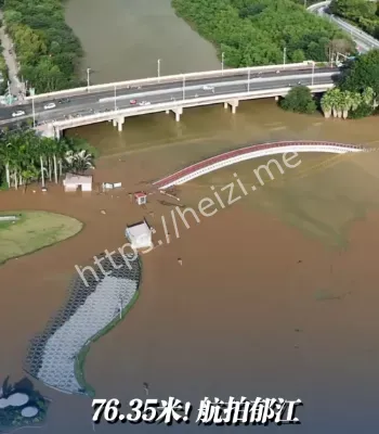 郁江洪峰过境