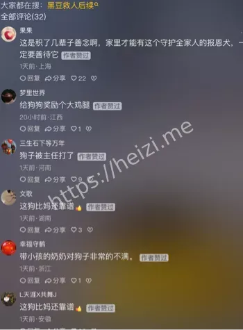 忠犬黑豆救主